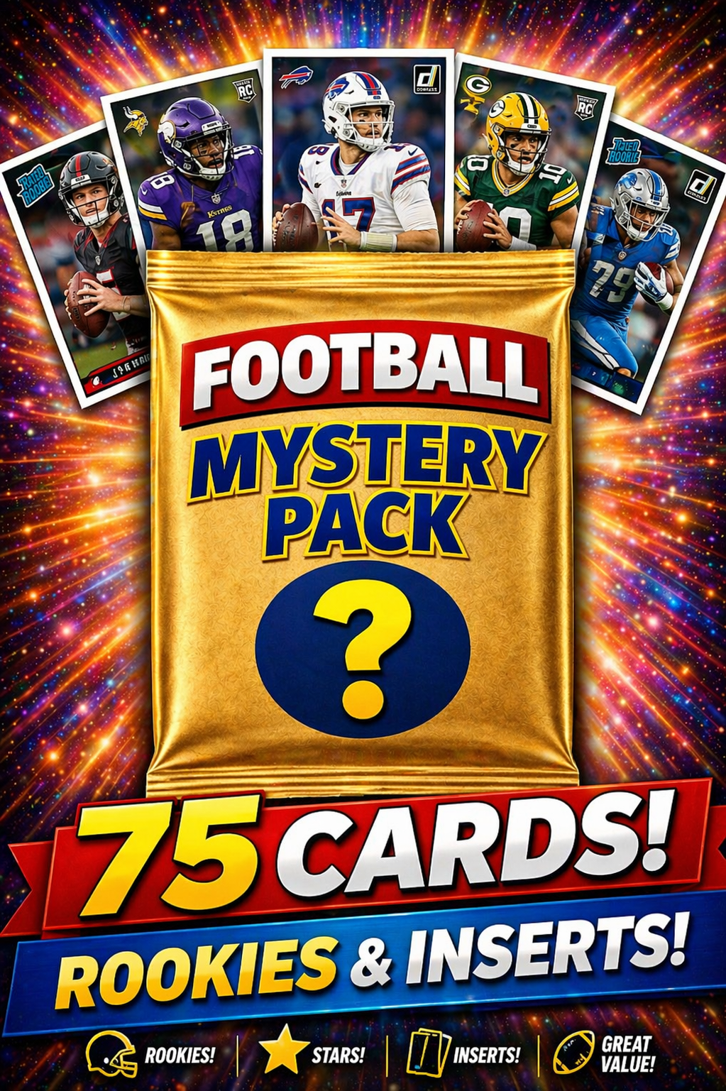 2025 Donruss Football Repack - 75 Cards